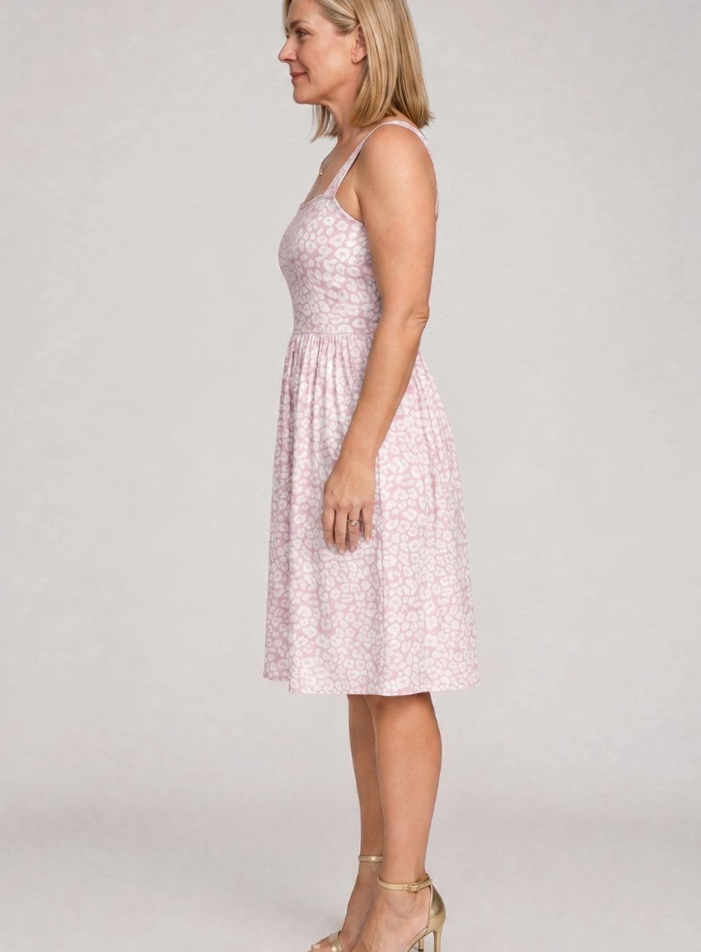 Women's Floral Square-Neck Dress – Wide Straps, alternative view
