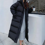 Women's Hooded Puffer Jacket – Quilted Panels, alternative view