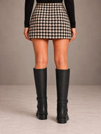 Women's Black Riding Boots – Flat Knee-High Equestrian Style in Black, back view